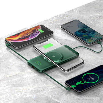 INN® Banque d'alimentation autonome Affichage numérique ultra-mince Banque d'alimentation sans fil de grande capacité 10000mAh